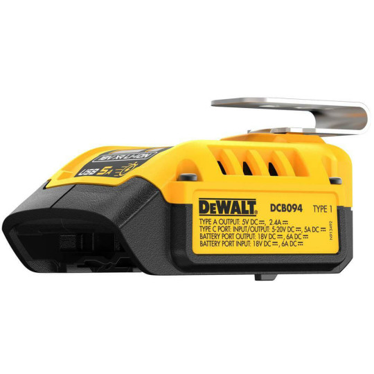 Купити USB адаптер DeWALT DCB094K. Офіційний магазин Toolmaster Україна. Фірмовий інструмент та обладнання, офіційна гарантія