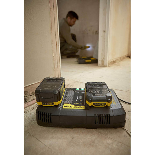 Купити Зарядний пристрій на 2 акумулятора 18В STANLEY FATMAX SFMCB24. Офіційний магазин Toolmaster Україна. Фірмовий інструмент та обладнання, офіційна гарантія